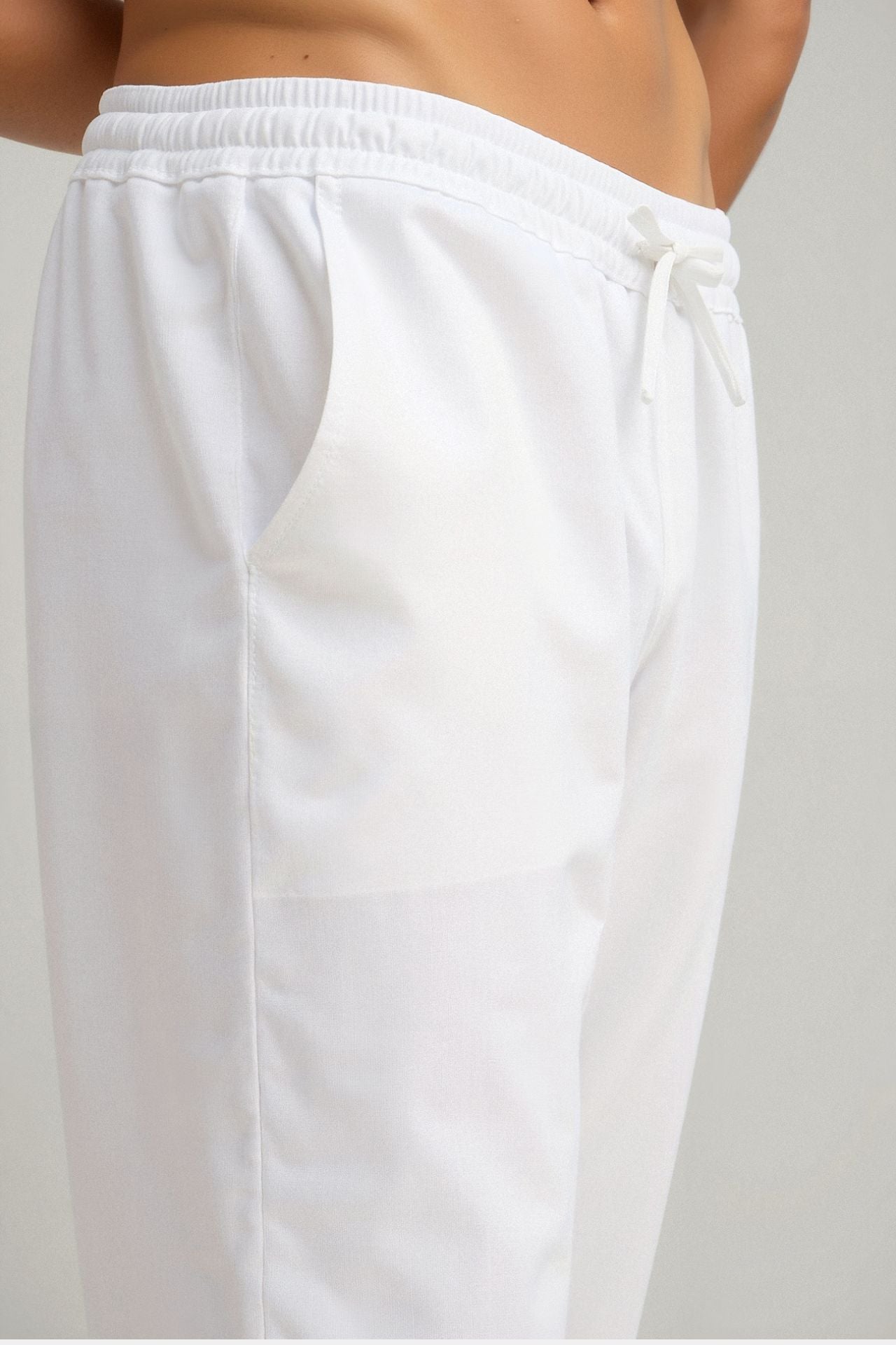 LEBARON Cotton & Linen Blend Drawstring Pants