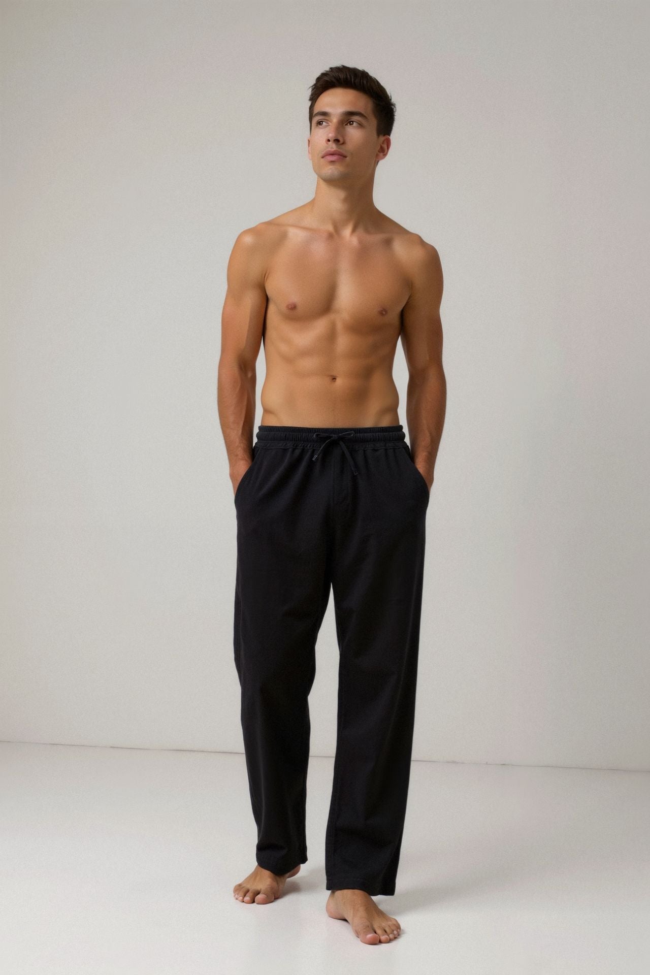 LEBARON Cotton & Linen Blend Drawstring Pants