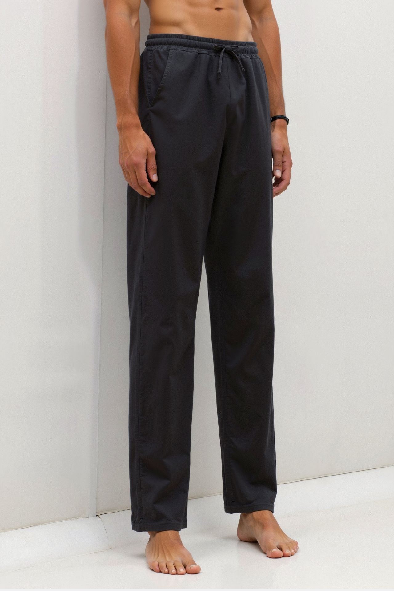 LEBARON Cotton & Linen Blend Drawstring Pants