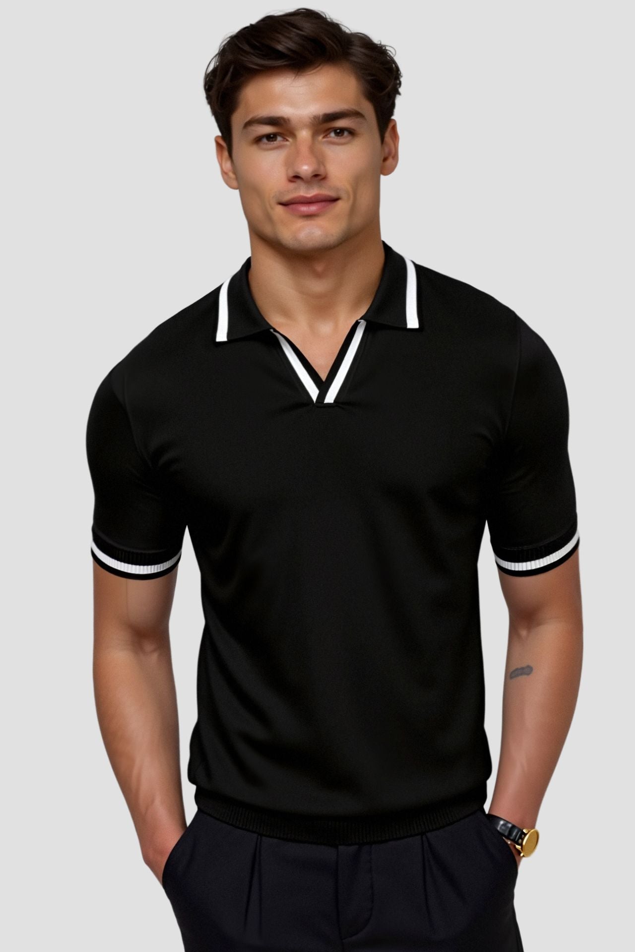 LEBARON Contrast Slim Fitted Polo