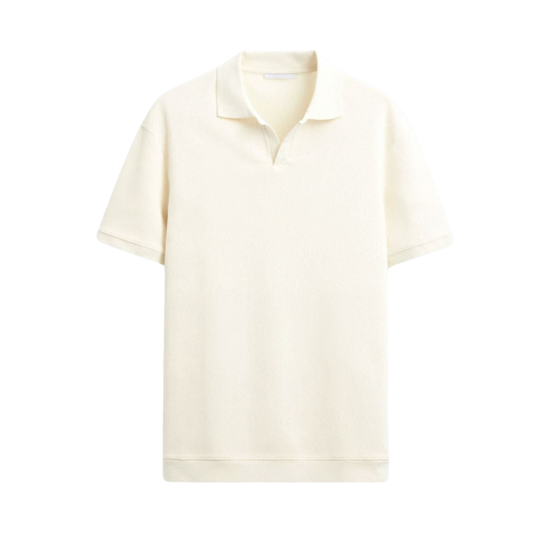 LEBARON Woolen Structure Polo T-Shirt