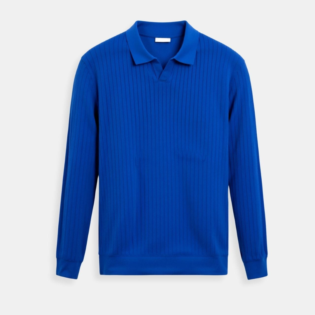 LEBARON Striped Long Sleeve Polo