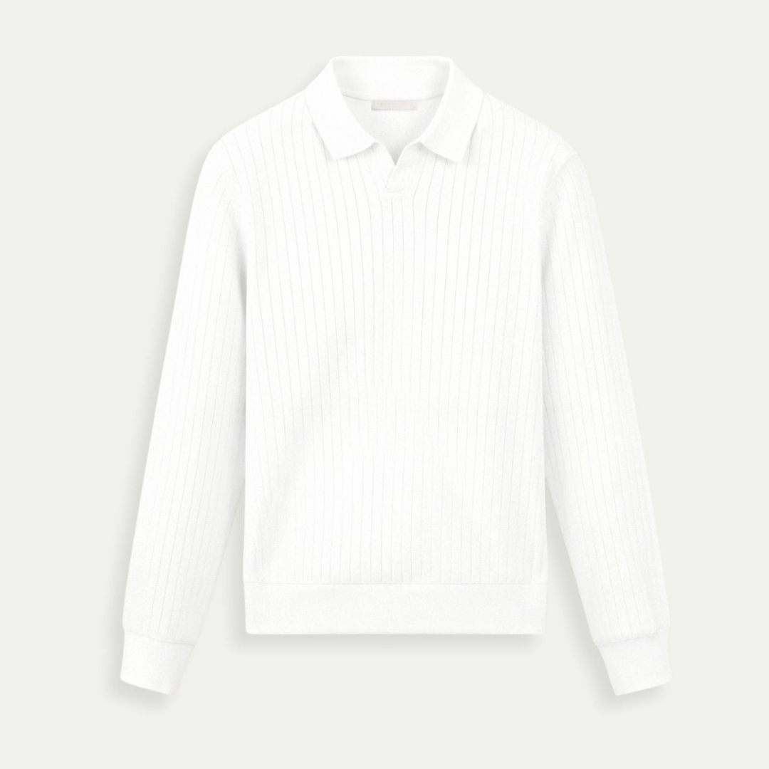 LEBARON Striped Long Sleeve Polo